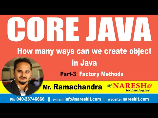 How many ways can we create object in Java Part 3 Factory Methods | Core Java Tutorial