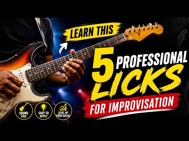 Learn this 5 Professional Licks for improvisation 