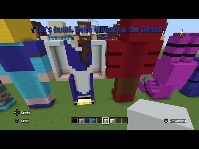 Minecraft Tutorial || how to Build Belle Statue (Beauty & the Beast) [PlayStation 4]