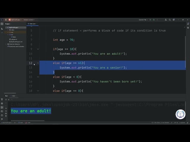 05 - If Statements in Java