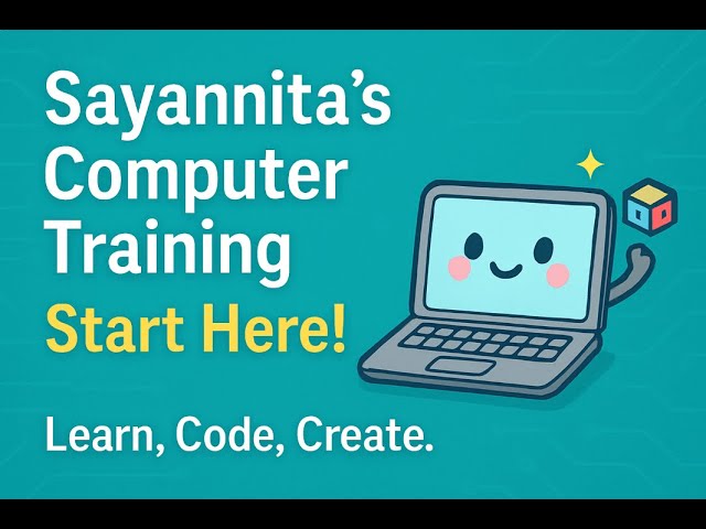 Computer Basics for Kids and Beginners | Sayannita’s Computer Training First Introductory Video! 💻