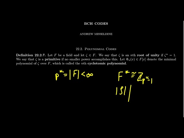 Roots of Unity and Finite Fields