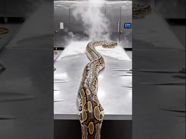 AI Technology Exposed: Giant Burmese Python Skill! 🐍 (100% AI) #Shorts