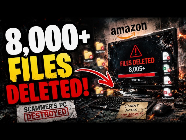 I Deleted 8,000+ Files From a Scammer's PC! 😱