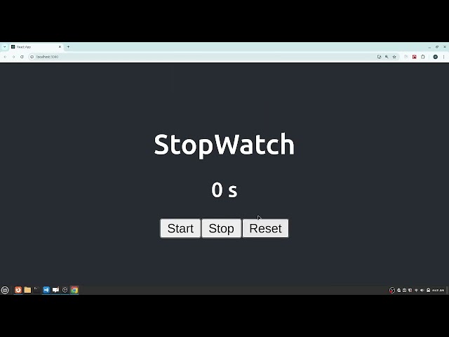 React in Tamil - Stop Watch Project in Tamil - Vijayaragavan