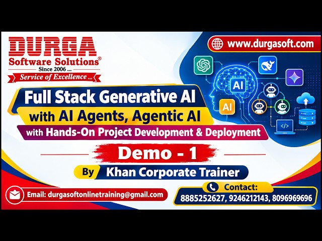 Full Stack Generative AI with AI Agents, Agentic AI tutorials || Demo - 1 || by Khan Trainer