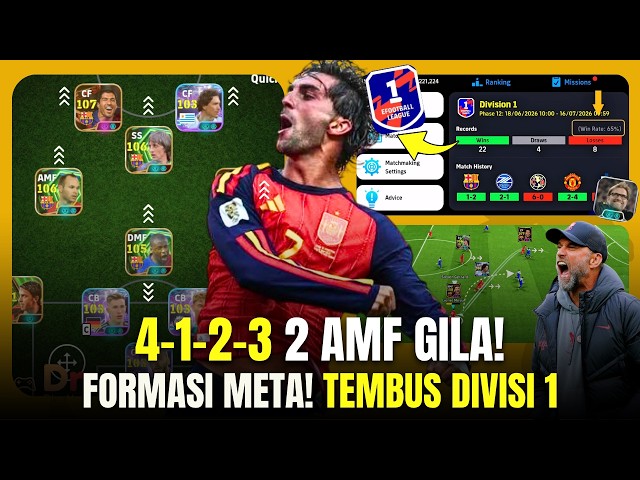 Best 4-1-2-3 Formation in eFootball 2026! Reach Division 1 | 2 AMF + 2 Goal Poacher CF Secret