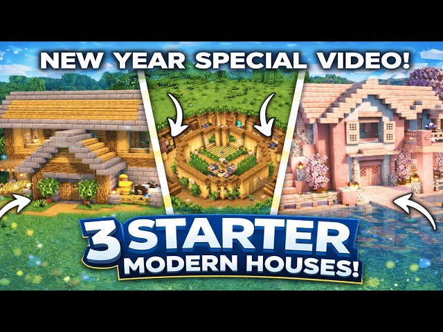 INSANE Modern Starter Houses You MUST Build in Minecraft! #Gaming #Glitch_storm