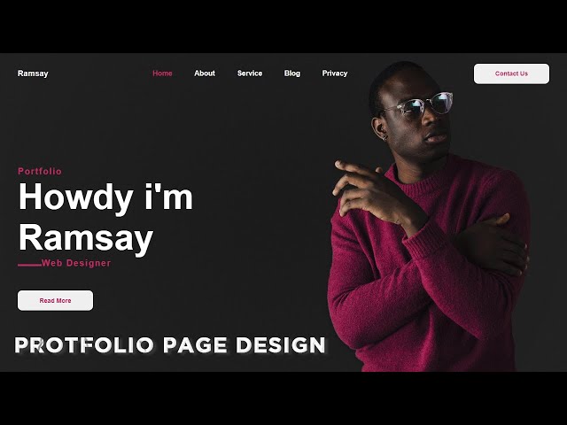 How to Make Portfolio Website Template in HTML and CSS With Source Code || landing page design