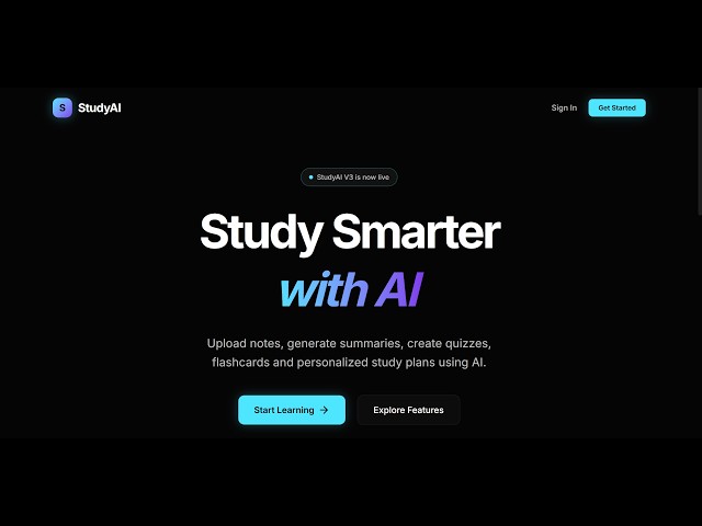 StudyAI – Smart AI educate Companion & Quiz Generator