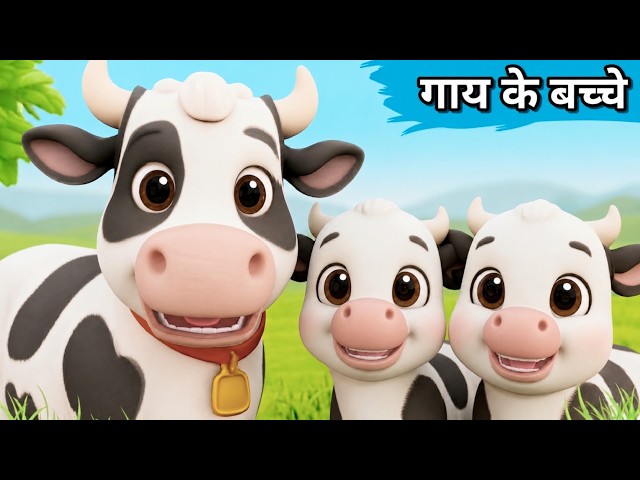 Gaay ke Bacche | Cow Cartoon | Cow Videos | Cow | Gaiya Meri Gaiya | Cow Dance | Gaya
