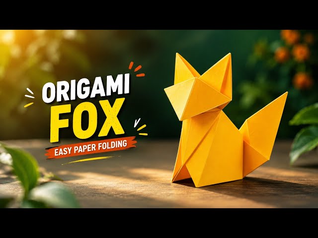 How to Make an Easy Origami Fox 🦊 | Step-by-Step Paper Fox Tutorial for Beginners