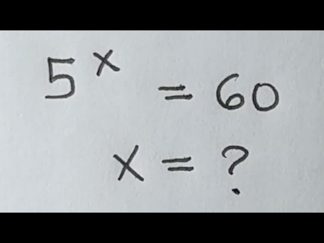 Solve for x in this nice exponential equation | Math Olympiad Mathematics