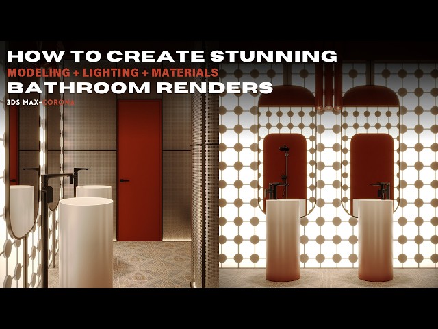 How To Create Realistic Luxury Bathroom in 3ds Max & Corona | 3D ASMR Tutorial (No Audio)