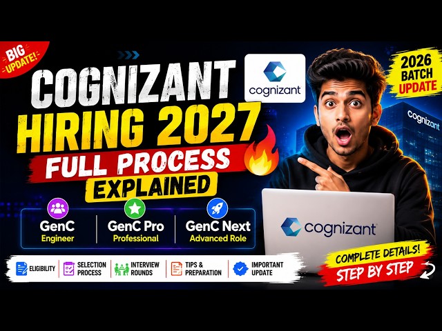 😱🔥Cognizant Hiring 2027 Full Process Explained | 2026 Batch Update | GenC, GenC Pro & GenC Next