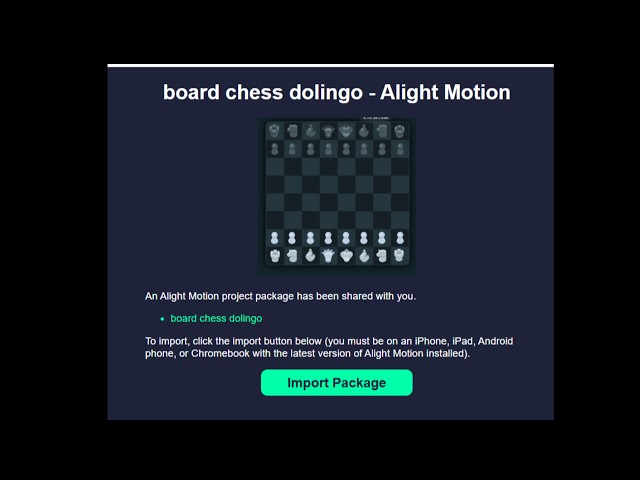 Alight Motion/AMZ preset for Duolingo chess edits