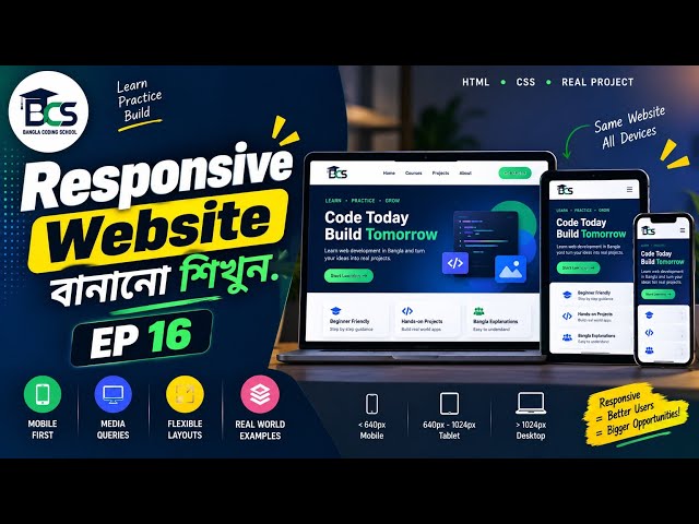 Learn to Build Responsive Websites! | CSS Media Queries Explained | EP 16