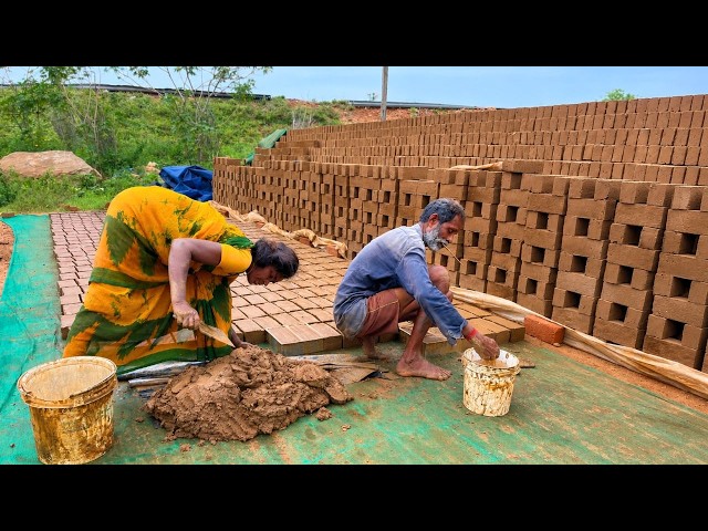 Handmade Bricks Making Process | Traditional Brick Manufacturing in India