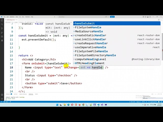 Build CRUD App in React TypeScript with Axios and ASP.NET Core Web API - Part 3