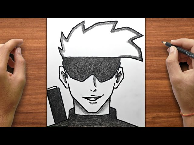 Easy Gojo Drawing | How to Draw Gojo Satoru | step by step | for Beginners