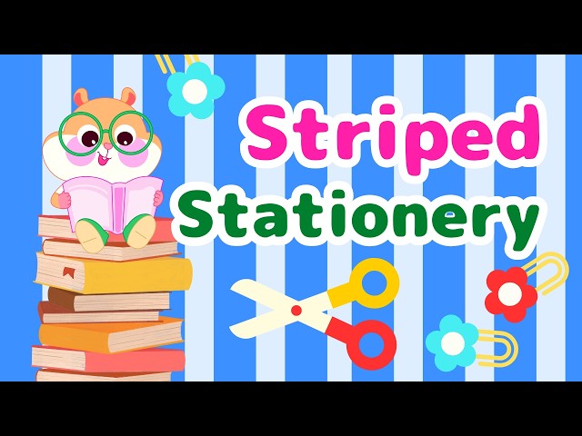 Let's Find Striped Stationery! ✏️ | What Is It? | Learn English for Kids
