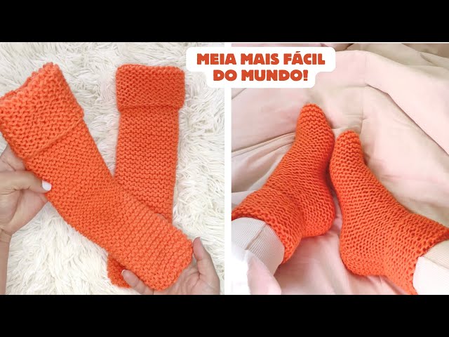 KNITTED SOCKS IN 3 MINUTES! Quick and Simple Tutorial 🧶 EASIEST RECIPE IN THE WORLD!