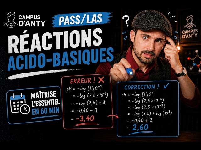 🧪Tout savoir sur les réactions acido-basiques en 60 min pour REUSSIR PASS/LAS /Médecine