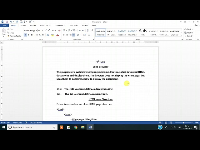 Module-2 (Internet Technology and Web Design) Chapter 1 HTML Practical