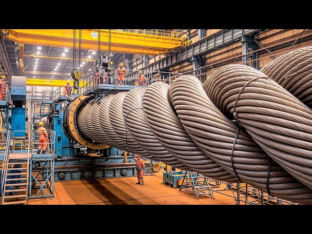 How It's Made: Suspension Bridge Cables Spun On-Site from Thousands of Steel Wires!