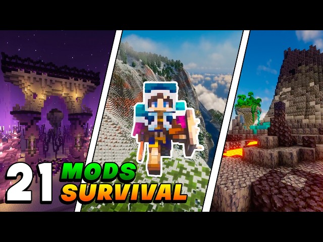 🌎 21 MODS PERFECTOS Para Jugar Minecraft Java 1.21 en 2025 ✅