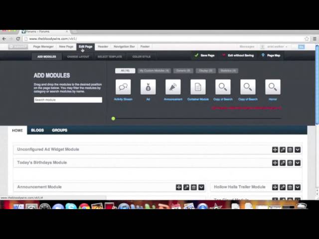 vBulletin 5 Connect: Customizing Page Layout