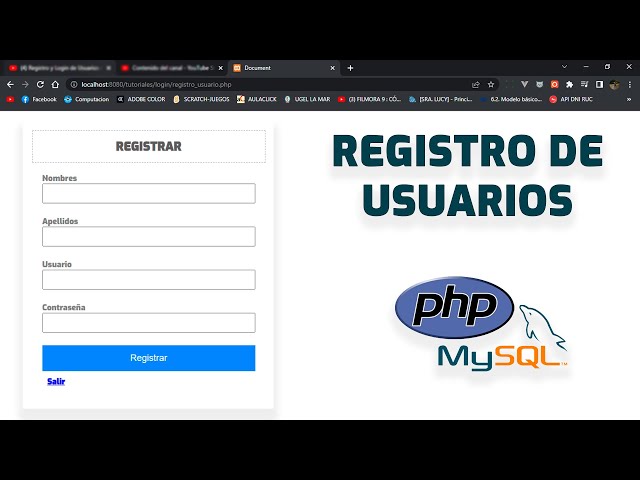 Registro de Usuarios con PHP y MYSQL [ REGISTRAR DATOS ]