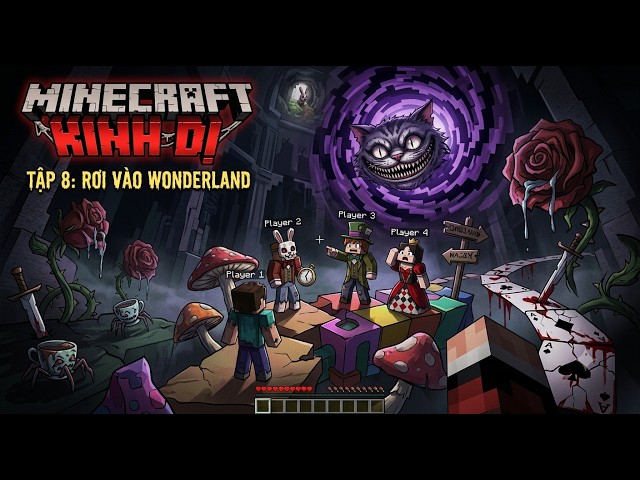 minecarft kinh dị tập 8; rơi vào wonderland