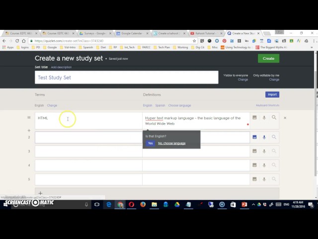 Study Aid: Quizlet