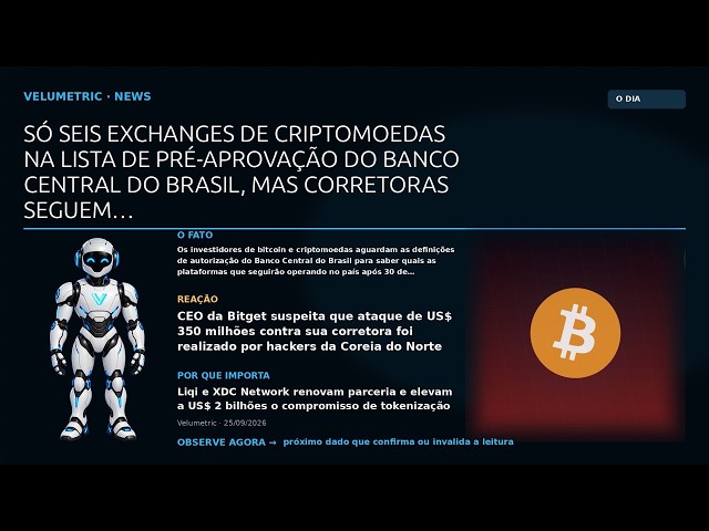 O dia no cripto: Só seis exchanges de criptomoedas na lista de pré-aprovação do Banco Central do Bra