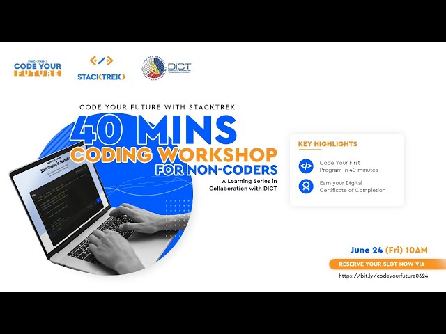 Code Your Future with Stacktrek: 40 Mins Coding Workshop for Non-Coders