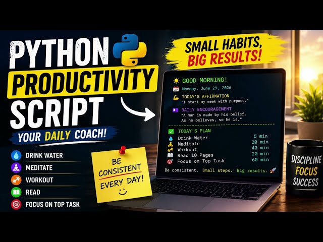 Build a Morning Productivity Coach with Python | Daily Automation Project