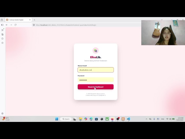 Demo Aplikasi Elisalib buku Digital (Vue.js & CodeIgniter 4) - UAS Pemrograman Web 2