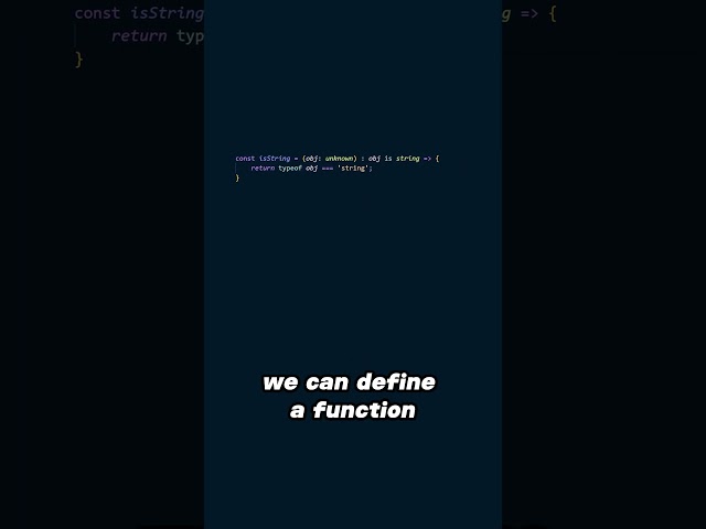TypeScript User Defined TypeGuards #programming #typescript #tutorial #engineering #javascript