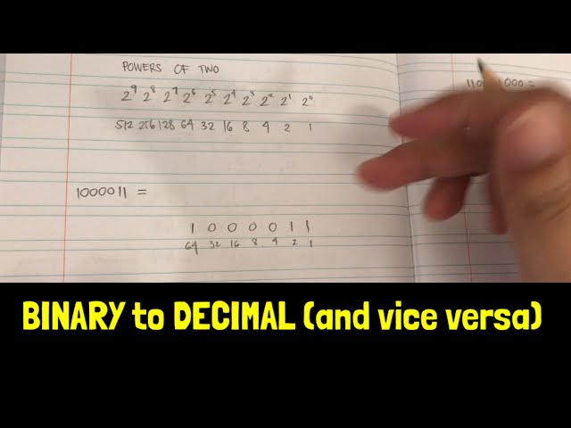 How to convert BINARY to DECIMAL, and DECIMAL to BINARY
