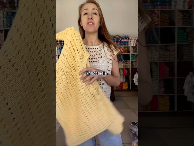 Knitting or crochet? Both! Step-by-step tutorial to knit whichever way you prefer 🥰👏 Openwork blouse