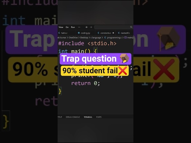 C Programming Ka Sabse Common Trap  | for Loop Mistake #ytshorts  #coding