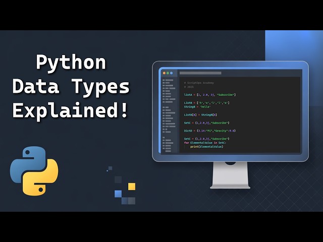 Python Basics - 1: Built-In Datatypes
