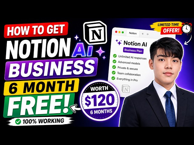 How to Get Notion AI Business 6 Months FREE (100% Working) | Complete Guide 2026