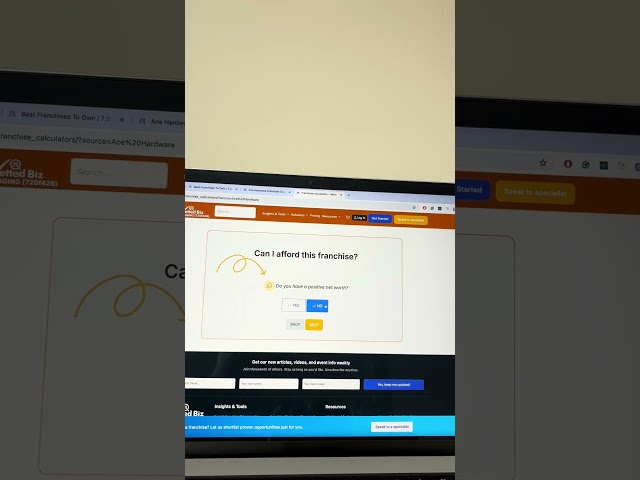Franchise Investment Calculator for vettedbiz (WordPress plugin / React.js)