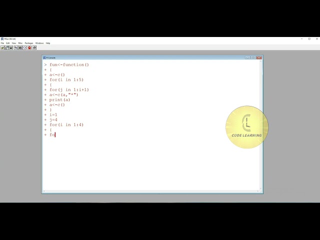 R | Printing pattern #22 | CodeLearning