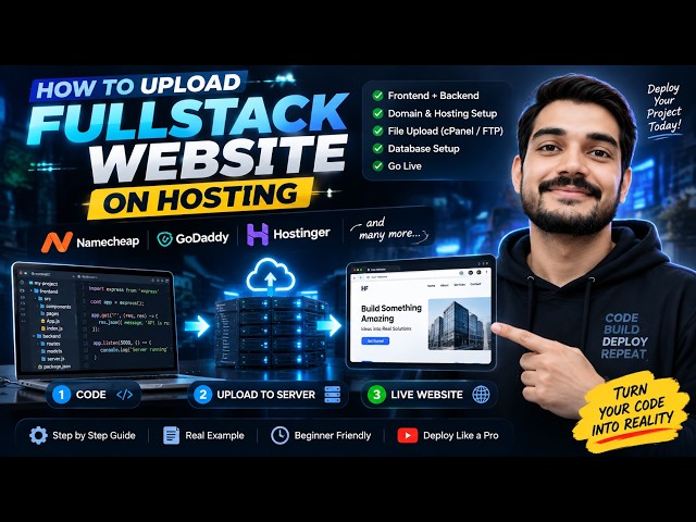 How to Upload Full Stack Website on Hosting | Deploy Website on Namecheap, GoDaddy & Hostinger