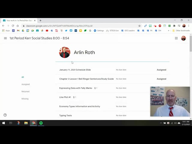 Google Classroom To Do List for Students