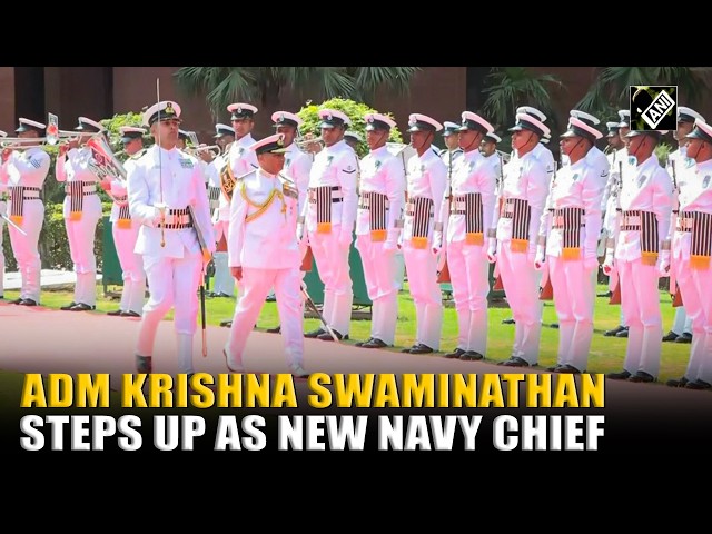 Admiral Krishna Swaminathan assumes charge of New Navy Chief, receives Guard of Honor