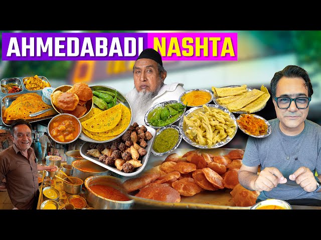 Best Breakfast In Ahmedabad | Iskon Gathiya | Astodia Bhajiya | Ahmedabad Ka Famous Nashta